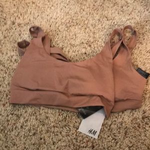 Lot of 2 H&M padded bralettes size 2 NWT